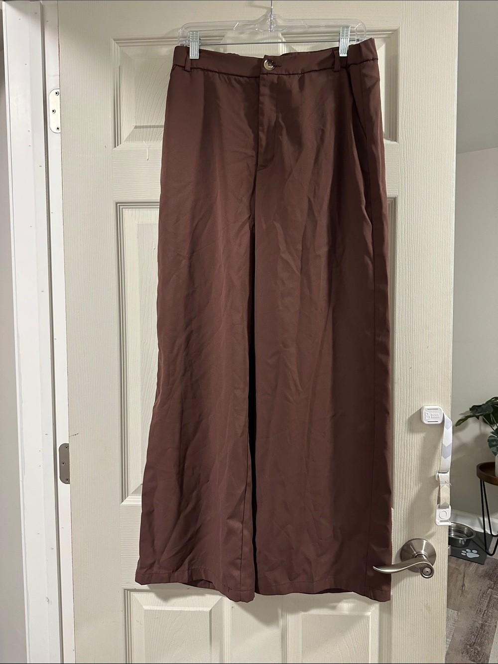 Women’s Wide-Leg Brown Dress Pants